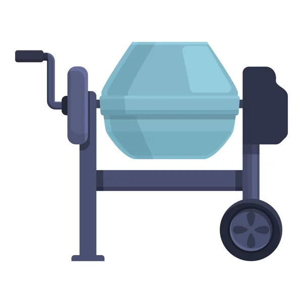 Blauer Zementmischer Icon Cartoon Vektor Betonmaschine Arbeitswerkzeug — Stockvektor