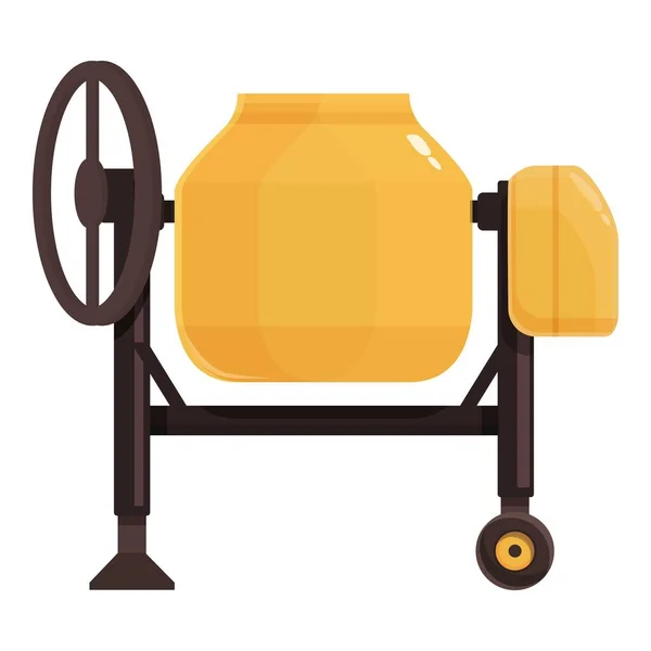 工作搅拌器图标动画矢量 车轮搅拌机 建筑设备 — 图库矢量图片