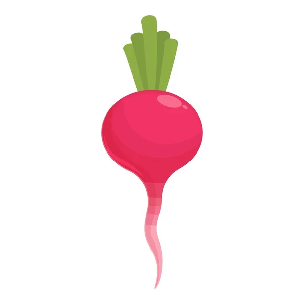 Root Radish Icon Cartoon Vector Растение Здоровое Питание — стоковый вектор