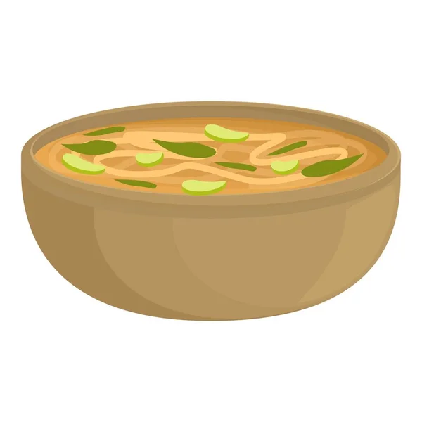 Rice Soup Icon Cartoon Vector Food Dish Japanese Meal — Stock Vector