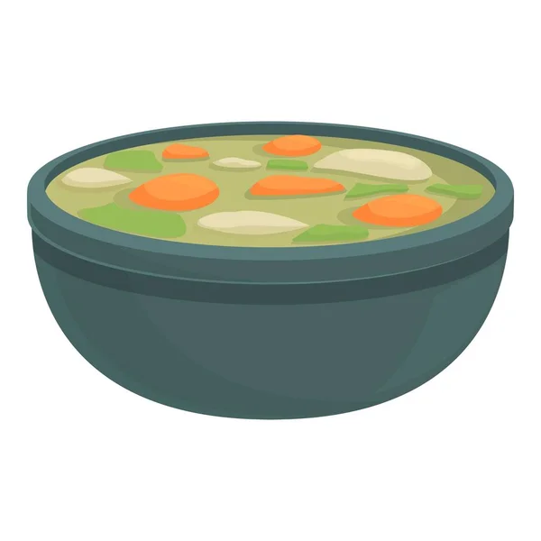Chinese Soup Icon Cartoon Vector Food Dish Meal Eat — Stock Vector