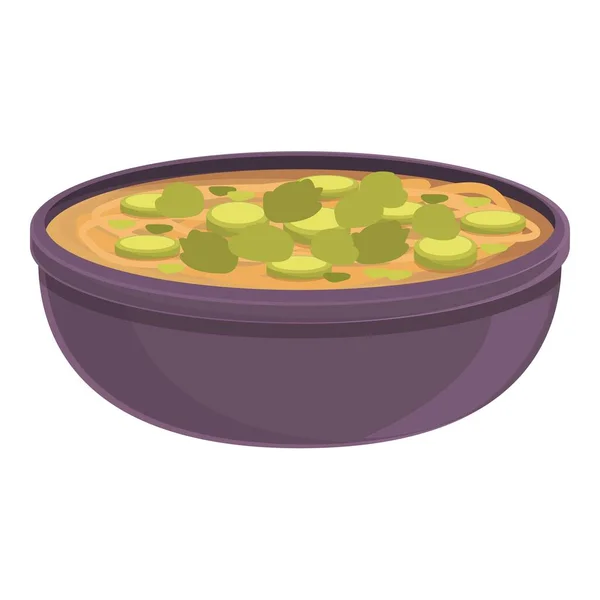 Asian Soup Icon Cartoon Vector Food Dish Korean Meal — Stock Vector
