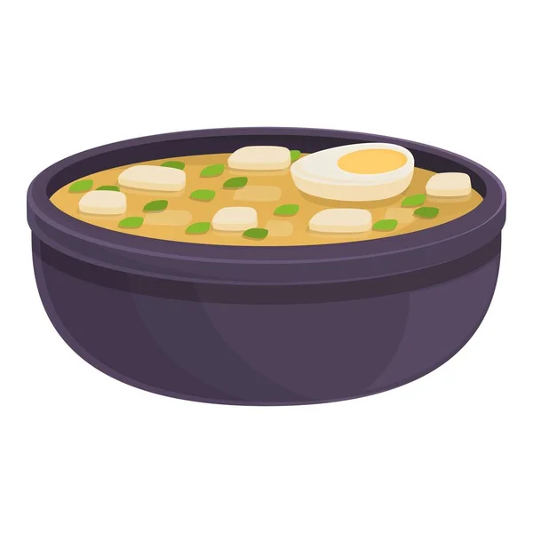 Sopa Coreana Ícone Cartoon Vector Comida Prato Macarrão Cozinha — Vetor de Stock