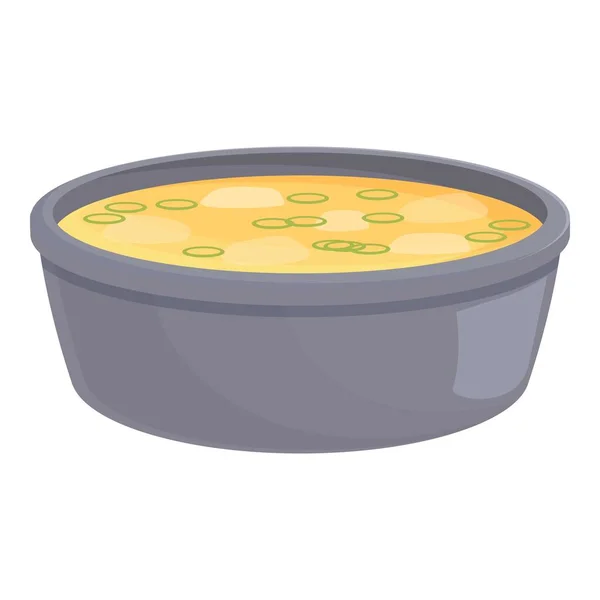 Soupe Japonaise Icône Dessin Animé Vecteur Nourriture Riz Coréen Viande — Image vectorielle