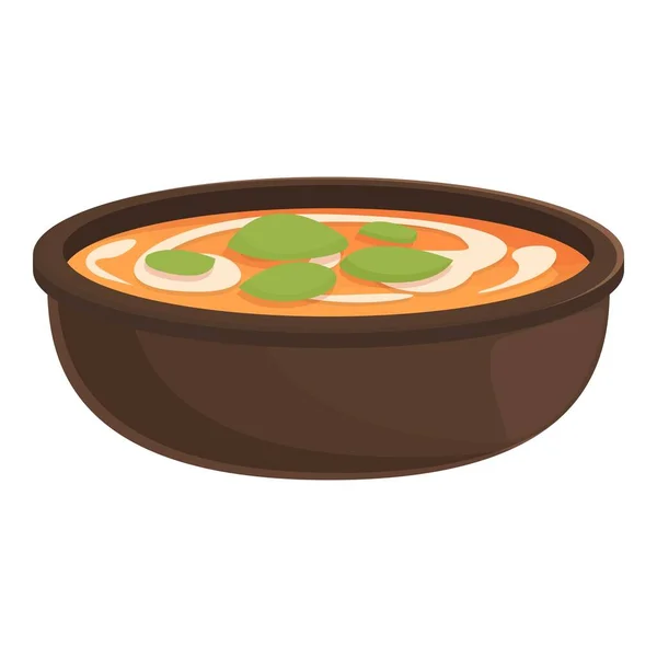 Sopa Camarão Ícone Cartoon Vector Comida Prato Camarão Cozinha — Vetor de Stock