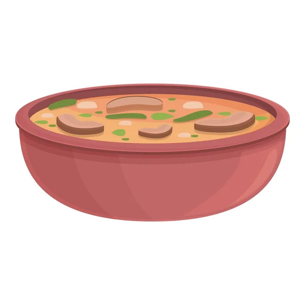 Κορεάτικη Σούπα Δρόμου Εικόνα Κινουμένων Σχεδίων Φαγητό Γαρίδες — Διανυσματικό Αρχείο