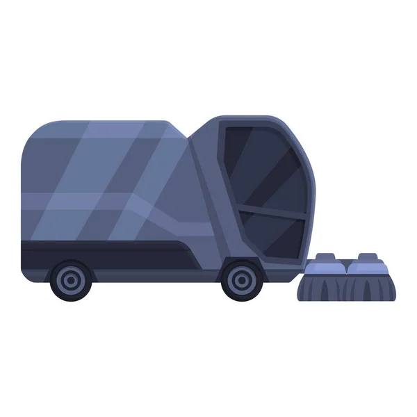 Floor Sweeper Icon Cartoon Vector Street Truck Company Side — Stock Vector
