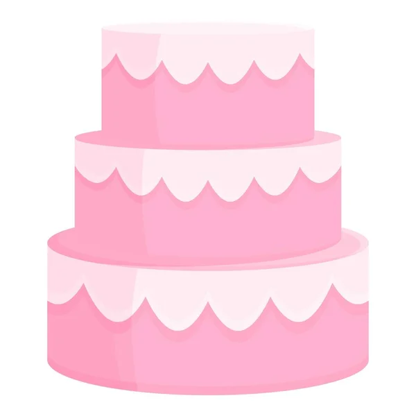 Düğün Pastası Karikatür Vektörü Kremalı Gelin Böğürtlenli — Stok Vektör