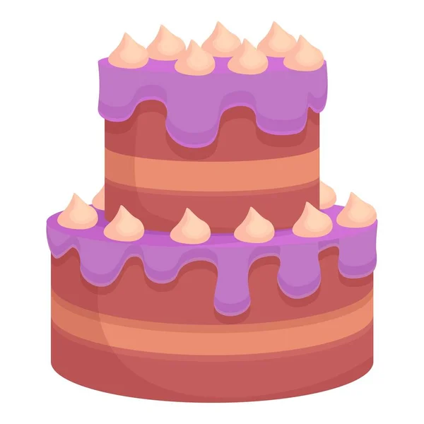 Pasta Düğün Pastası Karikatür Vektörü Resepsiyon Fırını Tatlı Yemek — Stok Vektör