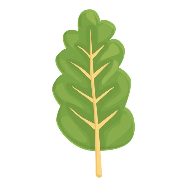 チャードアイコン漫画ベクトル 緑の植物 自然の葉 — ストックベクタ