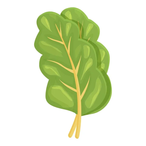 庭の葉のアイコン漫画ベクトル 緑の植物 スイス料理 — ストックベクタ