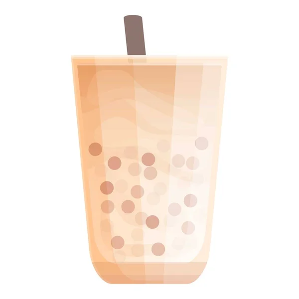 Smoothie Icon Cartoon Vector Milk Drink Cup Tea — Stock Vector