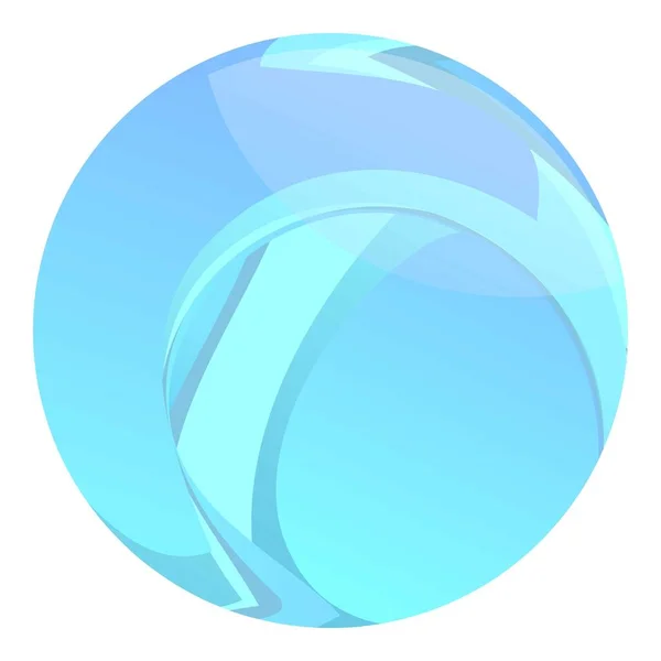 Blue Ball Icon Cartoon Vector Circle Drop Glue Liquid — Stock Vector