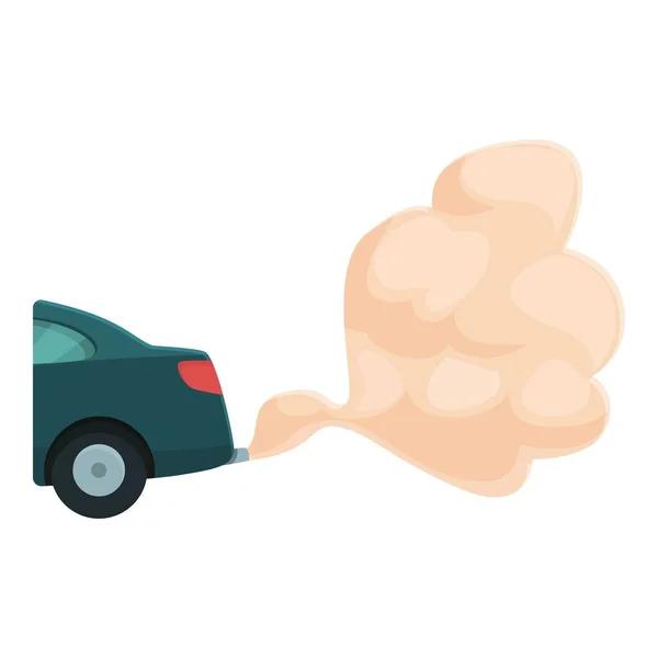 Gas Auto Rauch Symbol Cartoon Vektor Autosmog Co2 Luft — Stockvektor