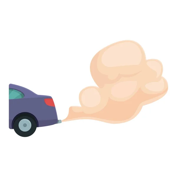 Car Smoke Emission Icon Cartoon Vector Traffic Gas Co2 Air — Stock Vector