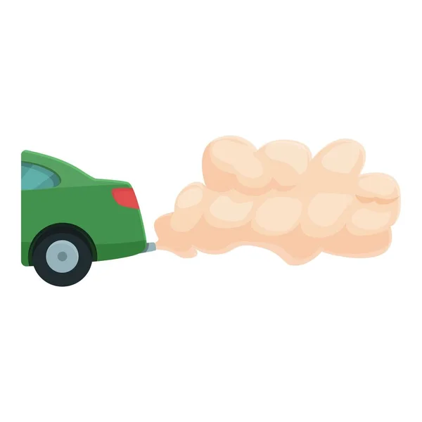 Smog Auto Rauch Symbol Cartoon Vektor Verkehrsgas Co2 Luft — Stockvektor