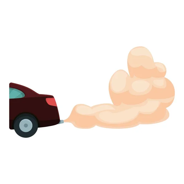 Auto Rook Co2 Pictogram Cartoon Vector Voertuiggas Smog Pipe — Stockvector