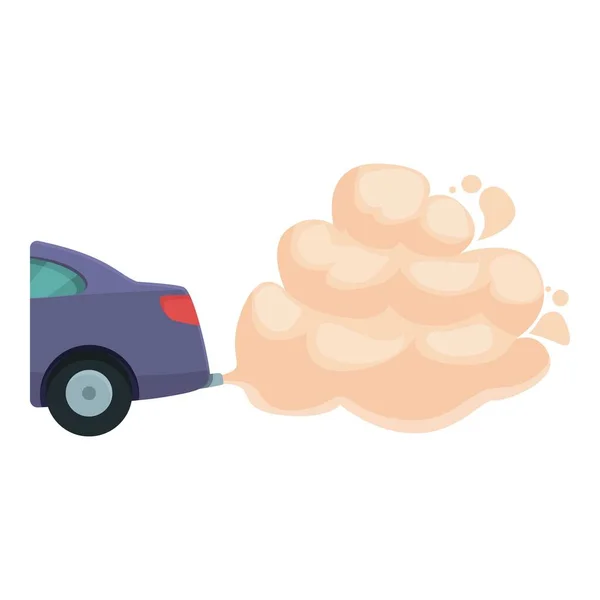 Car Smoke Transport Icon Cartoon Vector Traffic Gas Smog Pipe — Stock Vector