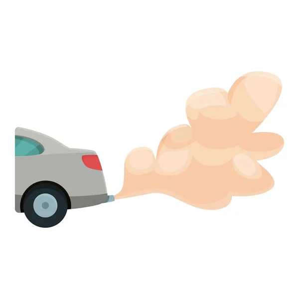 Car Smoke Air Icon Cartoon Vector Vehicle Gas Smog Pipe — Stock Vector