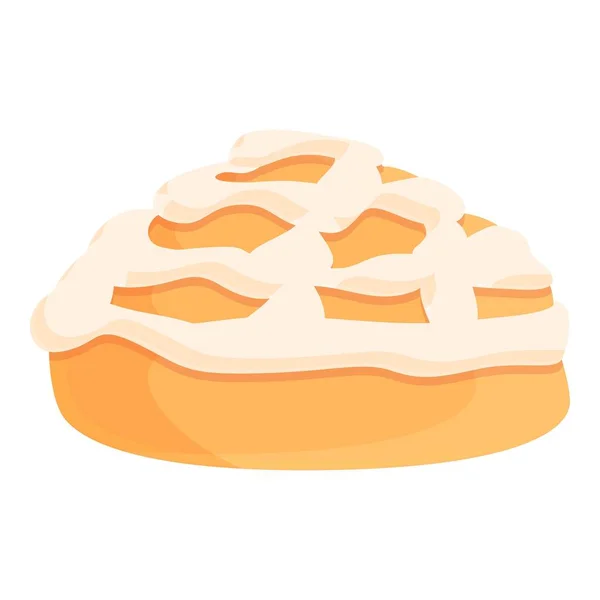 Wirbel Zimtrollbrötchen Symbol Cartoon Vektor Gebäck Kuchenmenü — Stockvektor