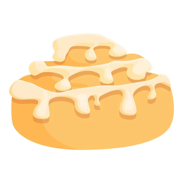 面包卷面包图标卡通矢量 糕点食品 甜饼店 — 图库矢量图片