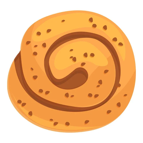 Tarçınlı Çörek Menüsü Karikatür Vektörü Girdap Ekmeği Şekerli Kek — Stok Vektör