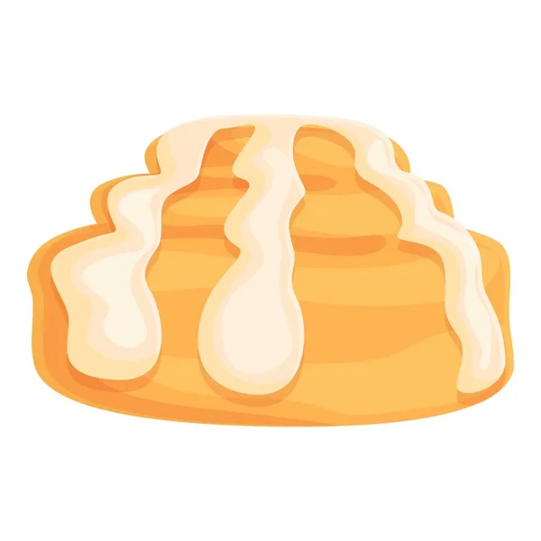 丹麦肉桂面包图标卡通矢量 糕点食品 甜饼店 — 图库矢量图片