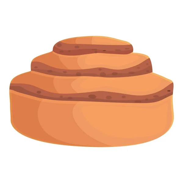 Cuisine Cinnamon Roll Icon Cartoon Vector Сверкающая Выпечка Хлеб — стоковый вектор