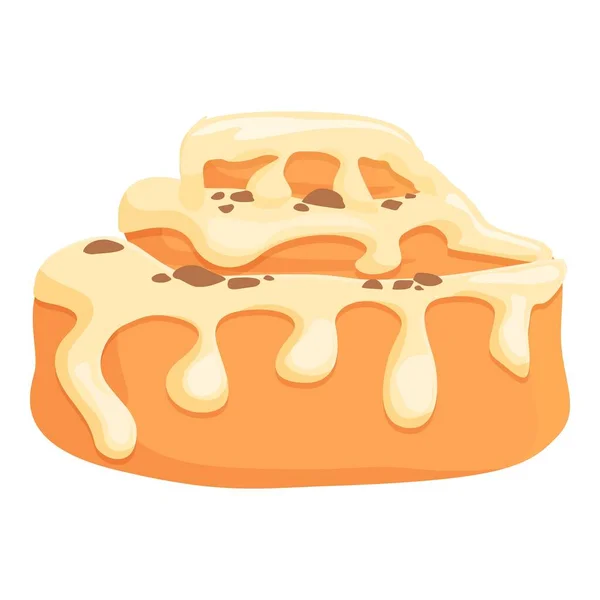 Meal Cinnamon Roll Bun Icon Cartoon Vector Pastry Food Cake — Stock Vector