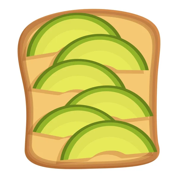 Cook Avocado Toast Symbol Cartoon Vektor Essen Veganes Stück — Stockvektor