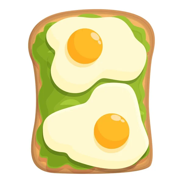 Avokado Tostu Karikatür Vektörü Buğday Yemeği Tüm Yemek — Stok Vektör