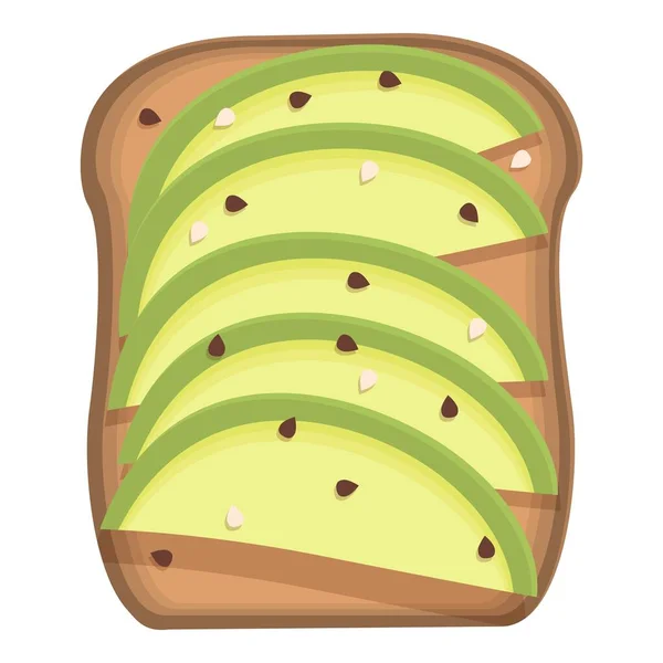 Bakery Toast Icon Cartoon Vector Slice Food Toasted Vegan — Stock Vector