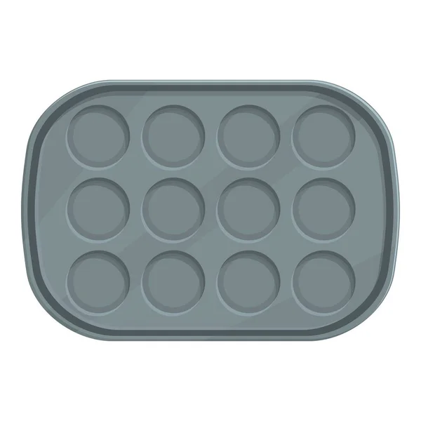 Χάλυβα Bakeware Εικονίδιο Κινουμένων Σχεδίων Διάνυσμα Τηγάνι Κουζίνας Μαγειρικά Υλικά — Διανυσματικό Αρχείο
