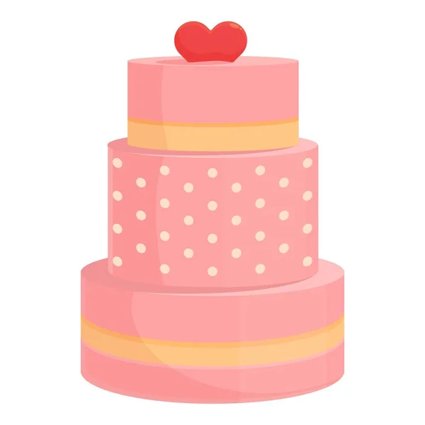Reception Wedding Cake Icon Cartoon Vector Birthday Party Cream Party — Stock Vector