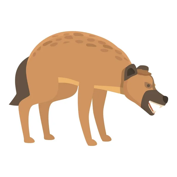 野生鬣狗图标动画矢量 可爱的动物 面部哺乳动物 — 图库矢量图片
