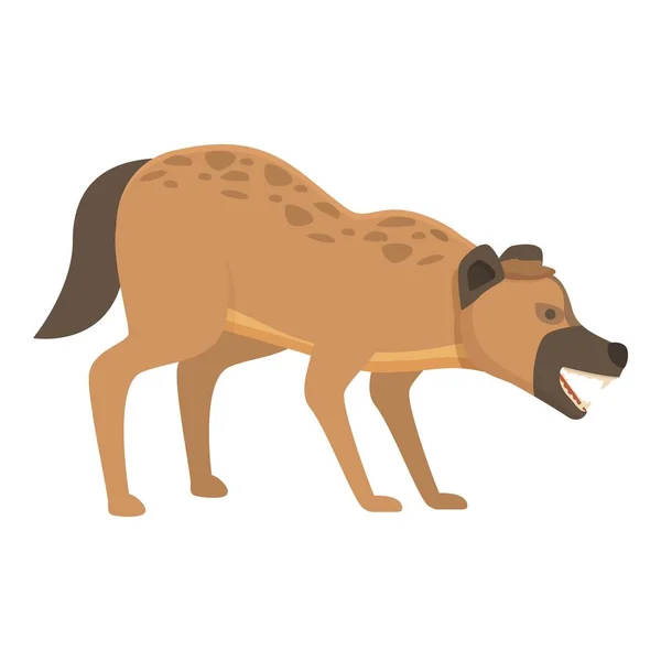 Příroda Hyena Ikona Karikatura Vektor Roztomilé Zvíře Úsměv Savce — Stockový vektor