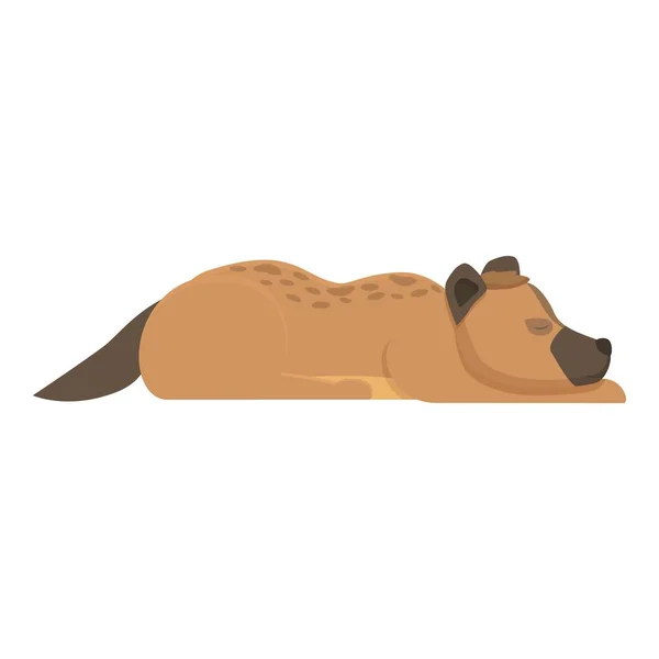 Spící Hyena Ikona Kreslený Vektor Roztomilé Zvíře Wild Savanna — Stockový vektor