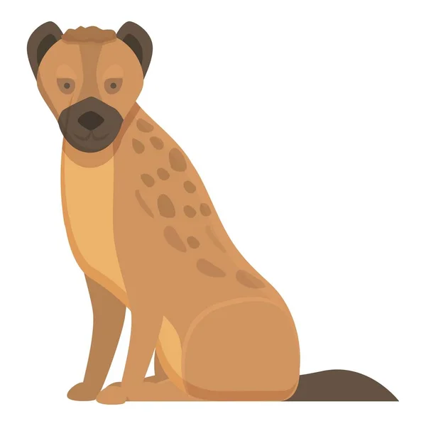 非洲鬣狗图标动画矢量 野生稀树草原 食肉动物哺乳动物 — 图库矢量图片
