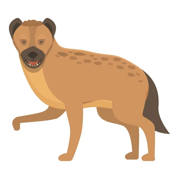 Faune Hyène Icône Dessin Animé Vecteur Animal Sauvage Nature Drôle — Image vectorielle