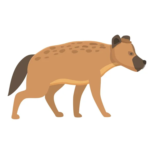 Bébé Hyène Icône Dessin Animé Vecteur Charmant Animal Sourire Africain — Image vectorielle