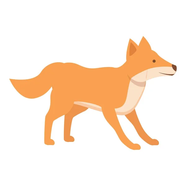 Dingo Σκυλί Παίζουν Εικονίδιο Διάνυσμα Κινουμένων Σχεδίων Άγρια Ζώα Χαριτωμένο — Διανυσματικό Αρχείο