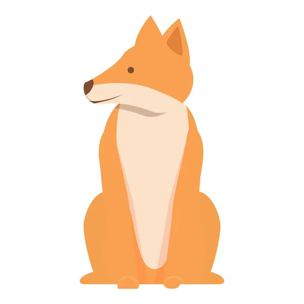 Rilassati Dingo Cane Icona Vettore Cartone Animato Animali Selvatici Zoo — Vettoriale Stock