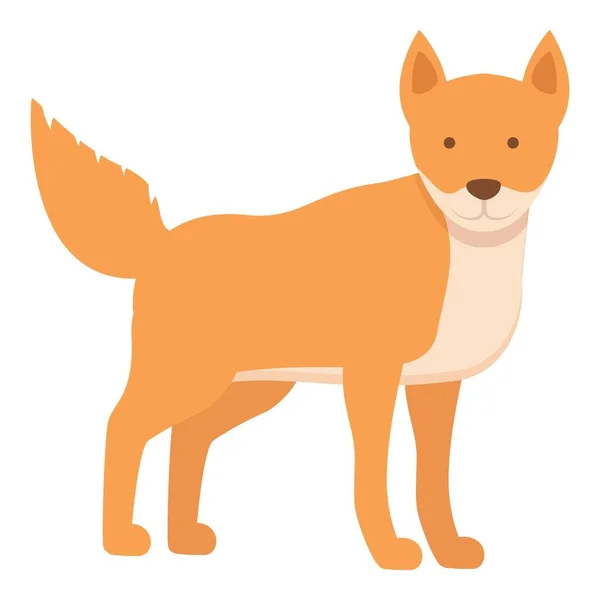 Χαριτωμένο Εικονίδιο Σκύλου Φορέα Κινουμένων Σχεδίων Άγρια Θηλαστικά Άγρια Φύση — Διανυσματικό Αρχείο