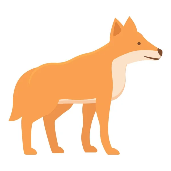 Ikona Dzikiego Psa Dingo Wektor Kreskówki Zwierzę Australii Słodkie Ssaki — Wektor stockowy