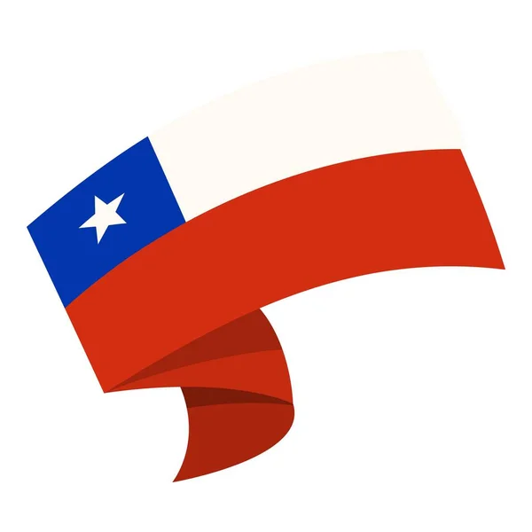 Creative Chile Flag Icon Cartoon Vector Культура Путешествий Кард — стоковый вектор