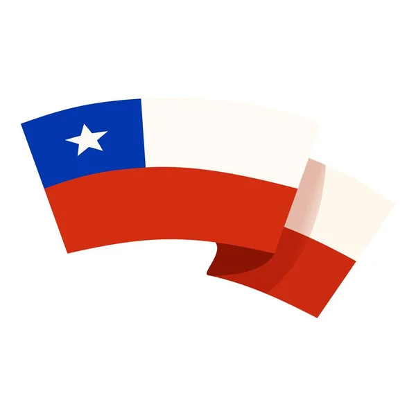 Мультипликационный Вектор Флага Чили Патриотический Ориентир Креативная Национальная — стоковый вектор
