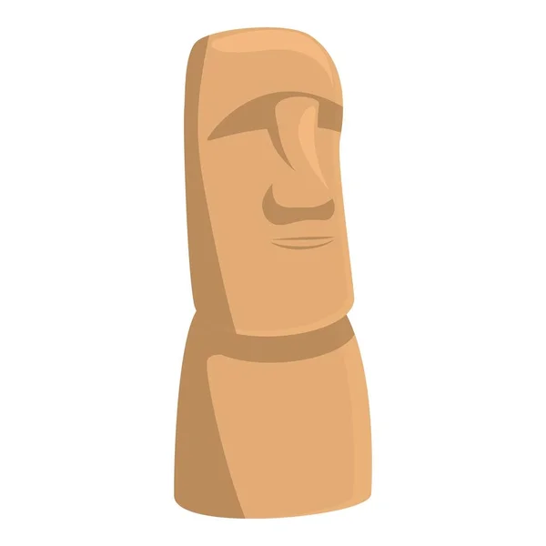 Moai vector flat icon. Isolated Moai statue emoji illustration