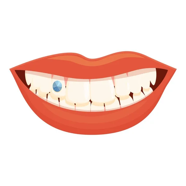 Kreslený Vektor Ikony Zubního Kamene Zubní Zdravotní Stav Čistá Ústa — Stockový vektor