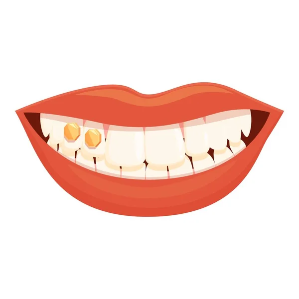 Tandsteen Implantaat Icoon Cartoon Vector Tandheelkundige Zorg Gezondheidstandarts — Stockvector