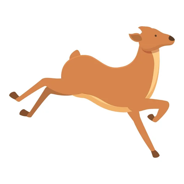Saltar Venado Icono Vector Dibujos Animados Animal Del Bosque Bebé — Vector de stock